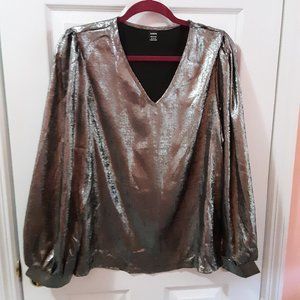 Shein silver top, XL - NWOT